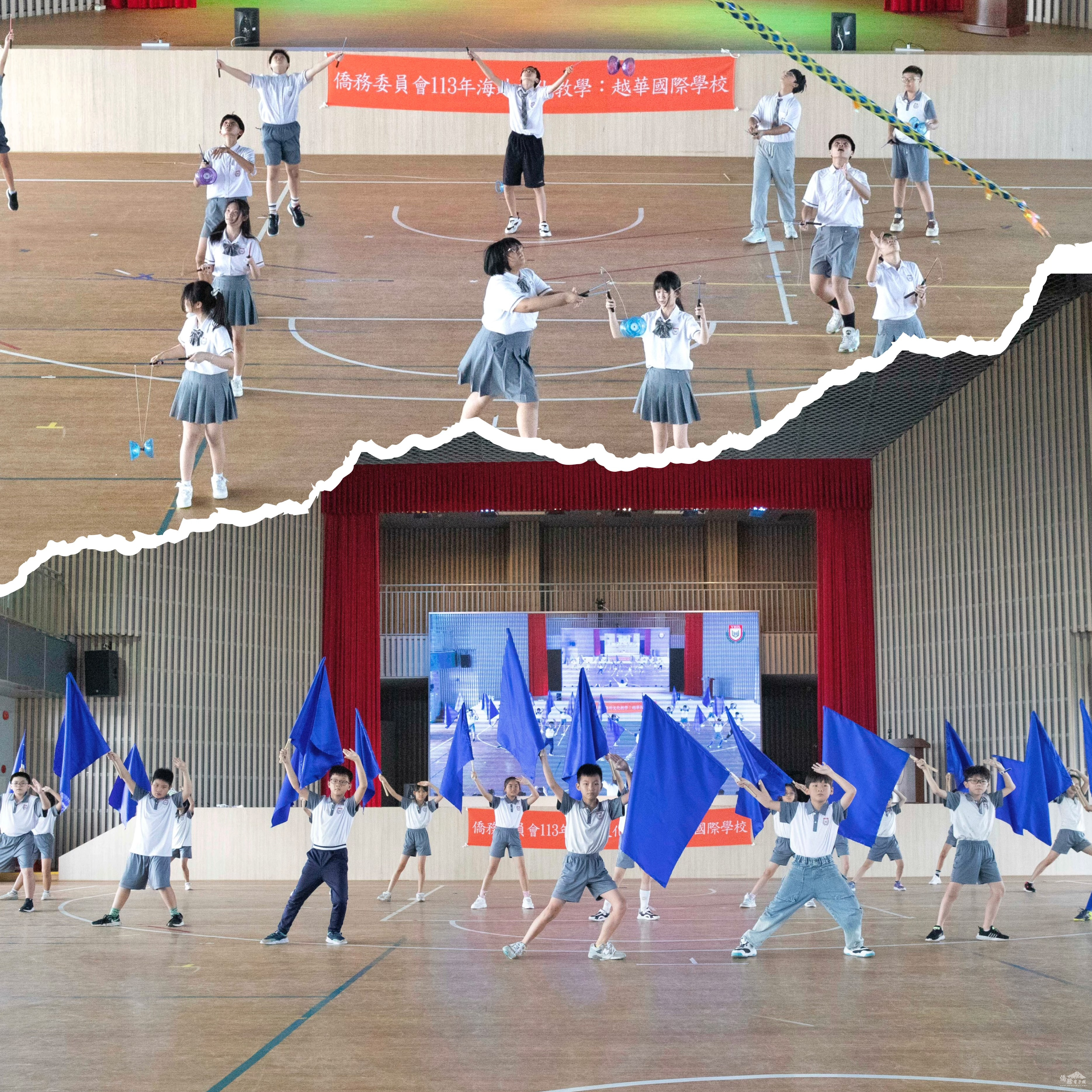 越華國際學校學生成果展情景