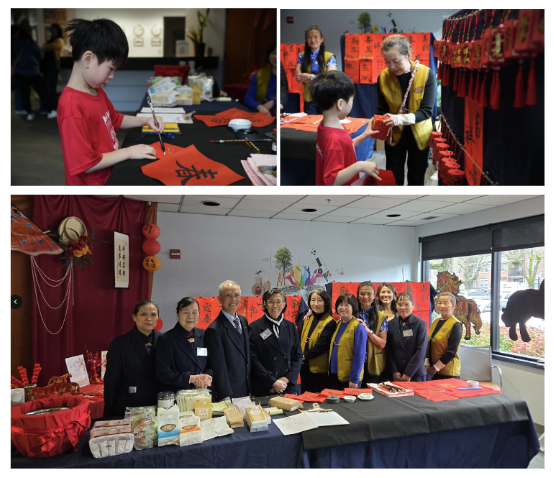 波特蘭慈濟志工群精心設置新年文化攤位。
