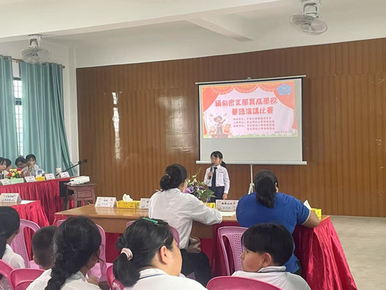 緬甸密支那育成學校舉辦「正體漢字文化節」中、小學生華語演講比賽活動1