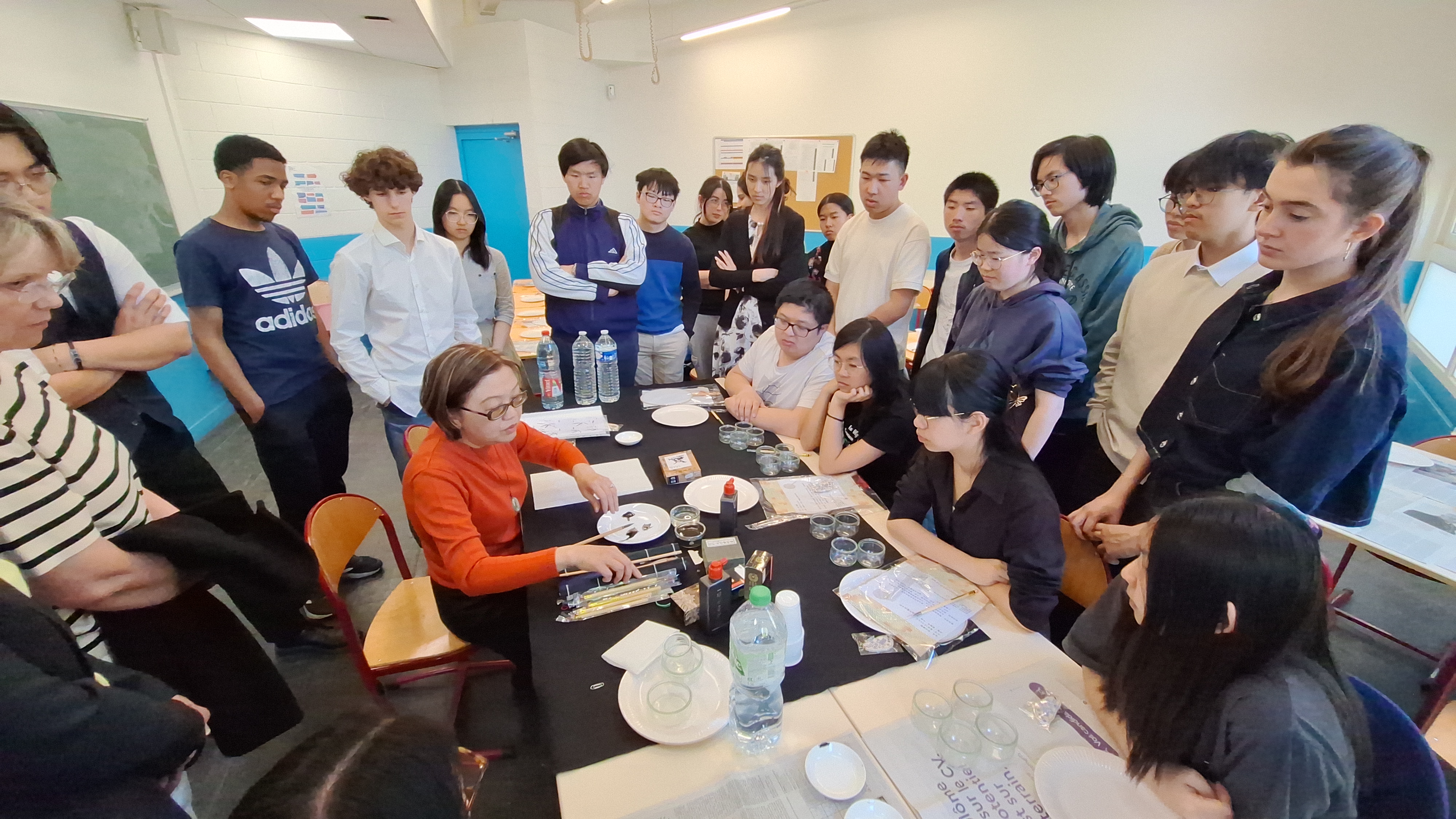 林淑琳校長解說筆、墨、紙、硯文房四寶