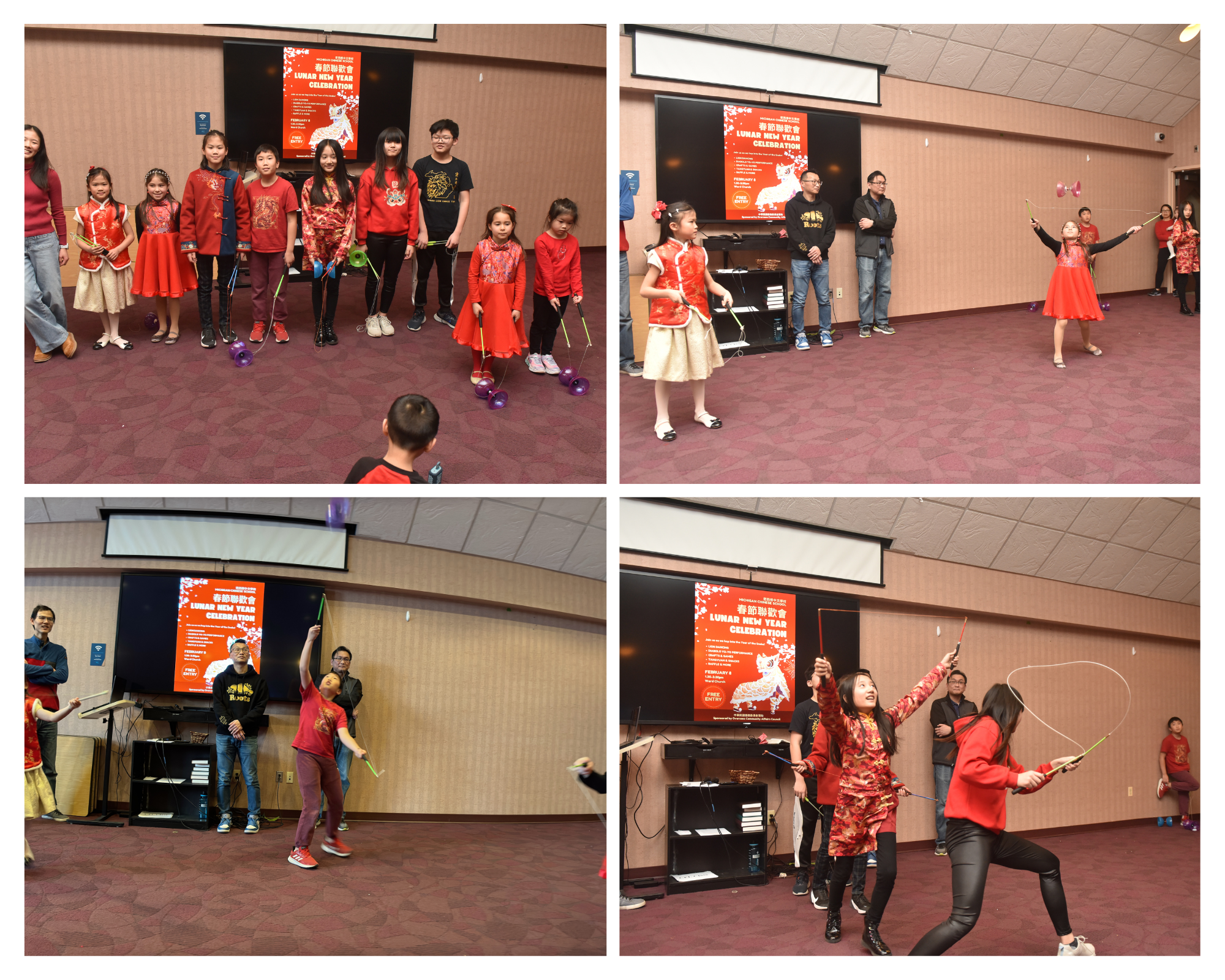 可愛的小學生們帶來精采的扯鈴表演。