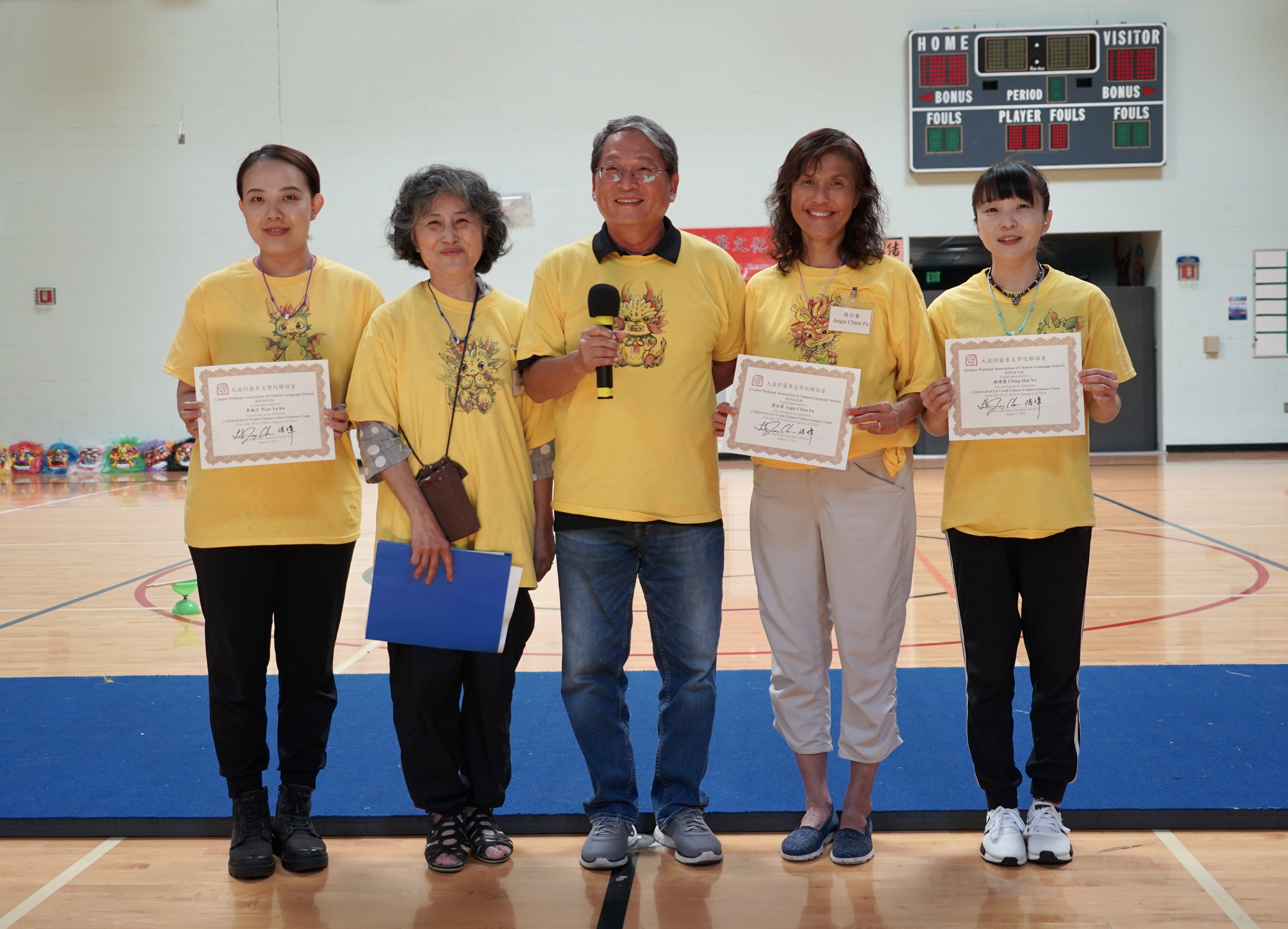 大波特蘭聯誼會創辦人-劉政賢特地從西雅圖驅車前來參與結業典禮