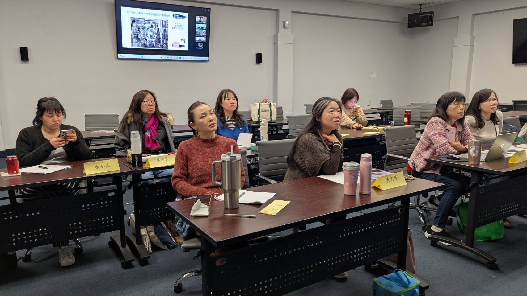 老師們練習自然教學法