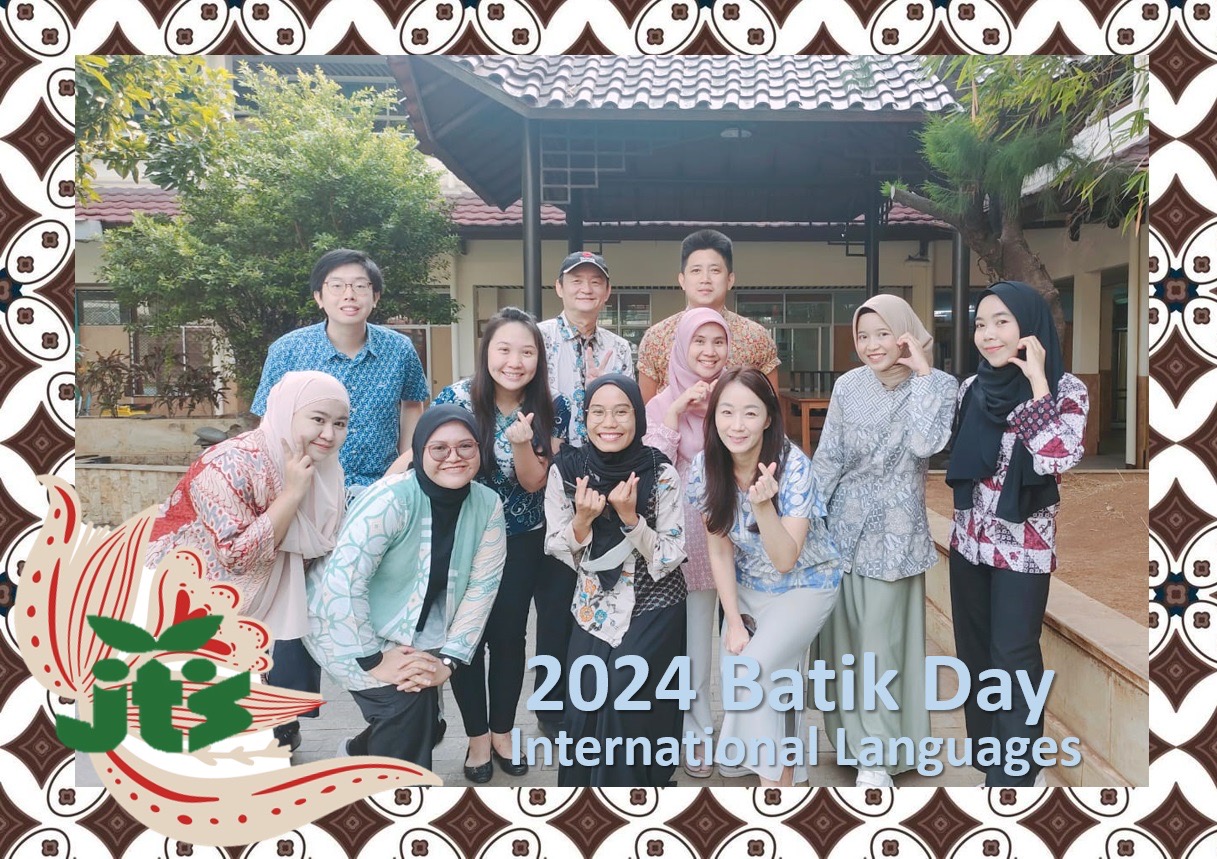 張晉福校長與國際語文部同仁Batik 服合影