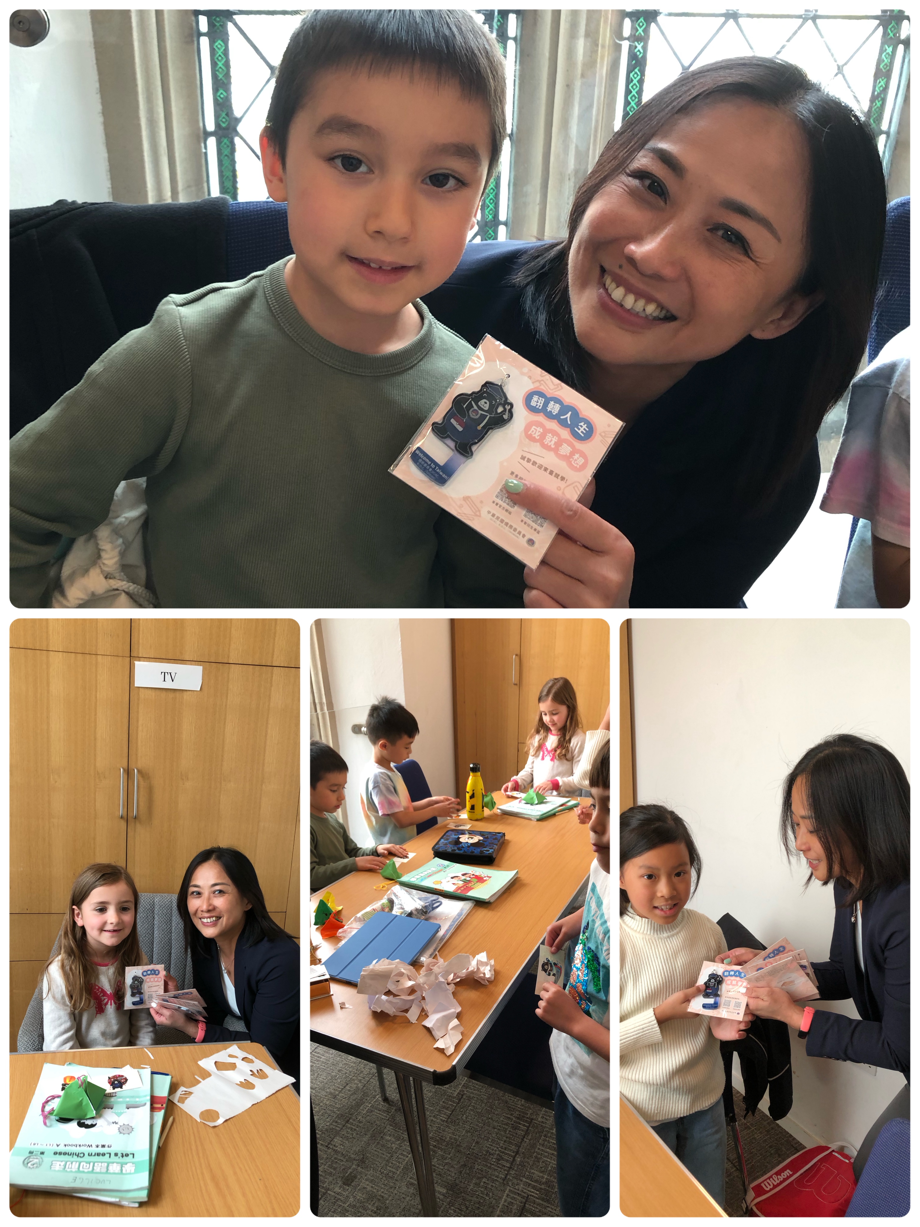 大家一起辦理I僑卡，開心地收到僑委會贈送的禮物