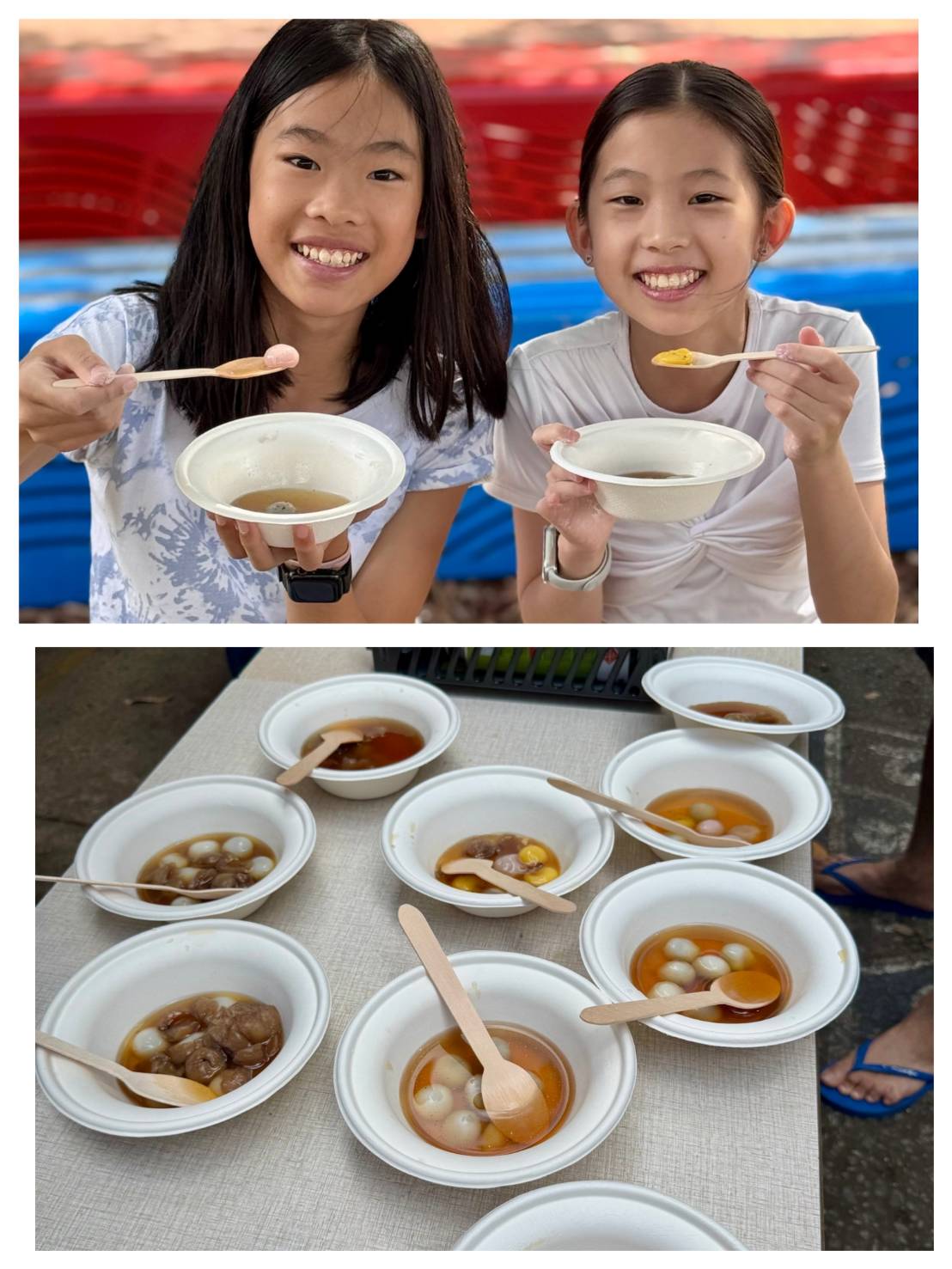 與會者愉快的共同享受桂圓湯圓