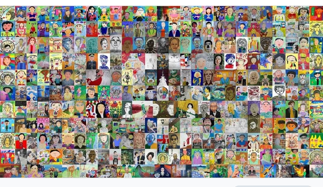 《給阿嬤的一封信》片尾群體創作圖