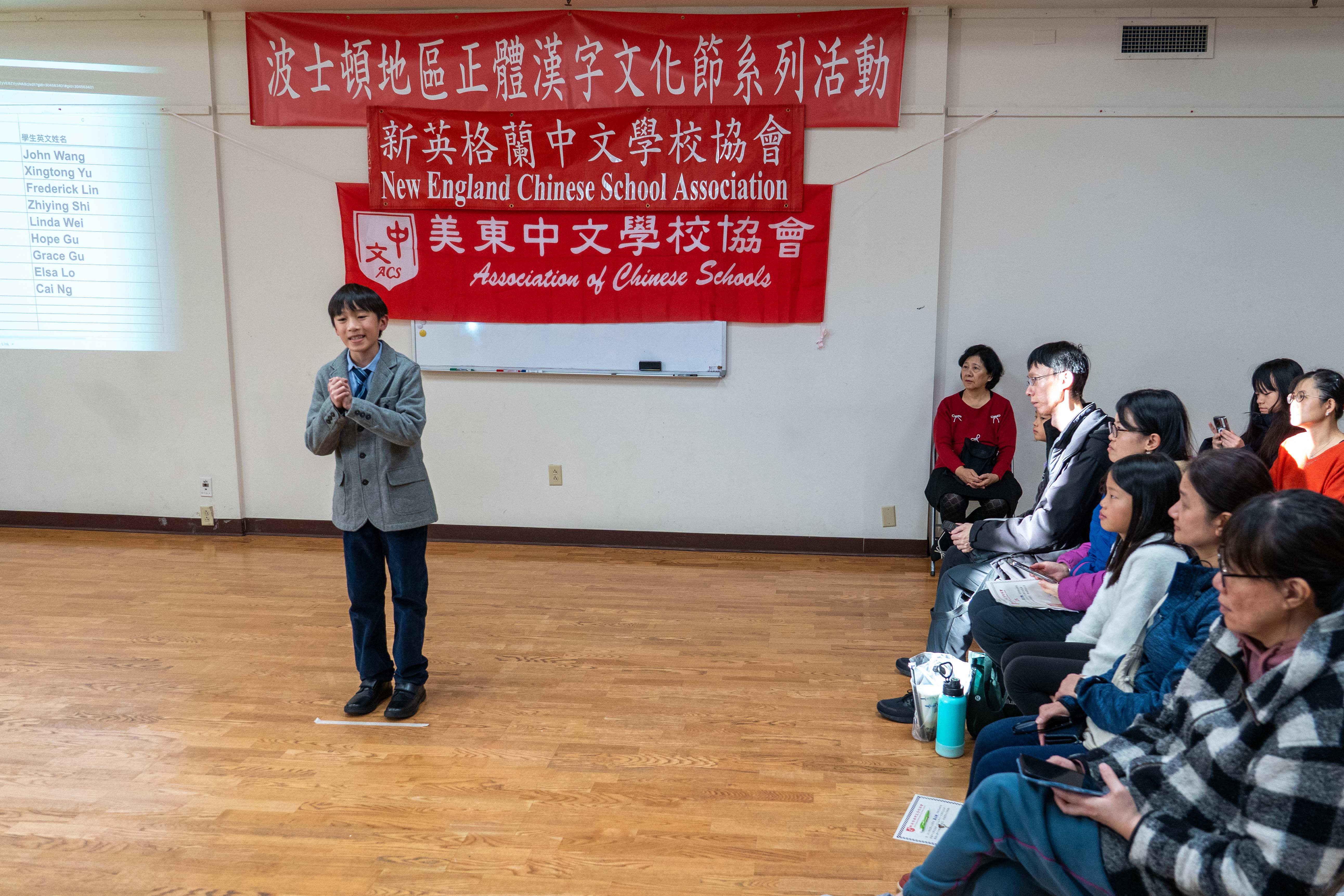 高年級朗誦比賽第一名的林卓威。