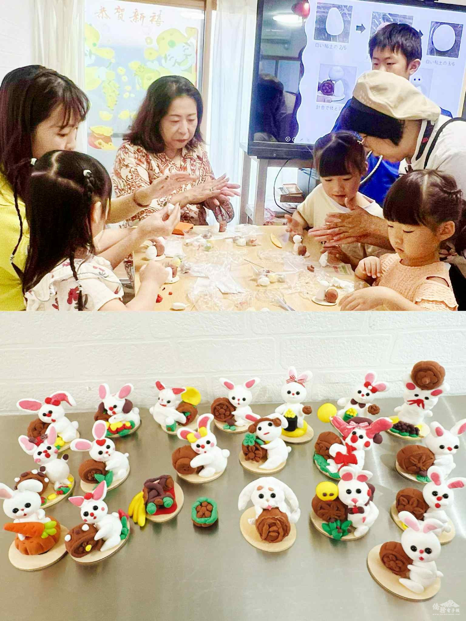 陳校長細心教導製作捏麵人