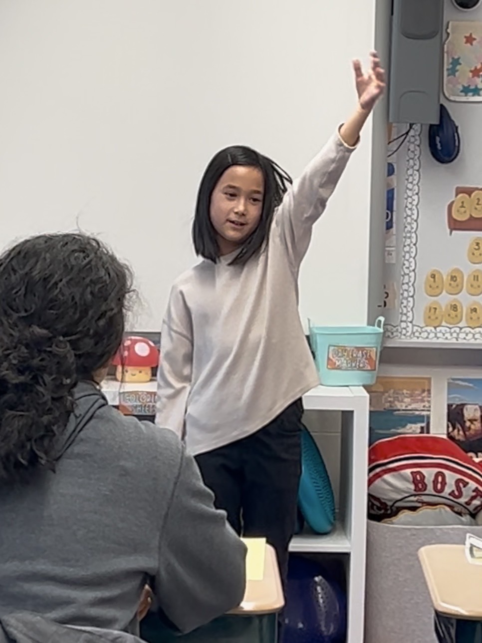 參加九歲組說故事比賽的小朋友吳亞桐，她也得到該組第一名。