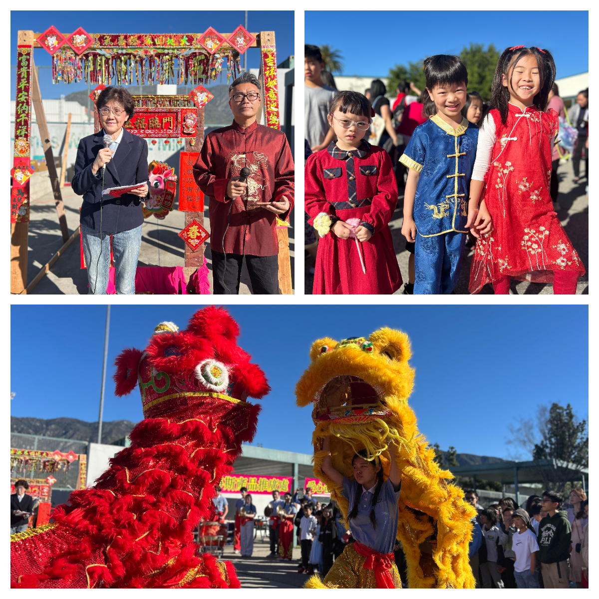 指尖上的藝術！空竹在音樂中飛旋，展現力量與美感。稚嫩歌聲唱響《恭喜恭喜》，校園處處洋溢濃厚年味 。