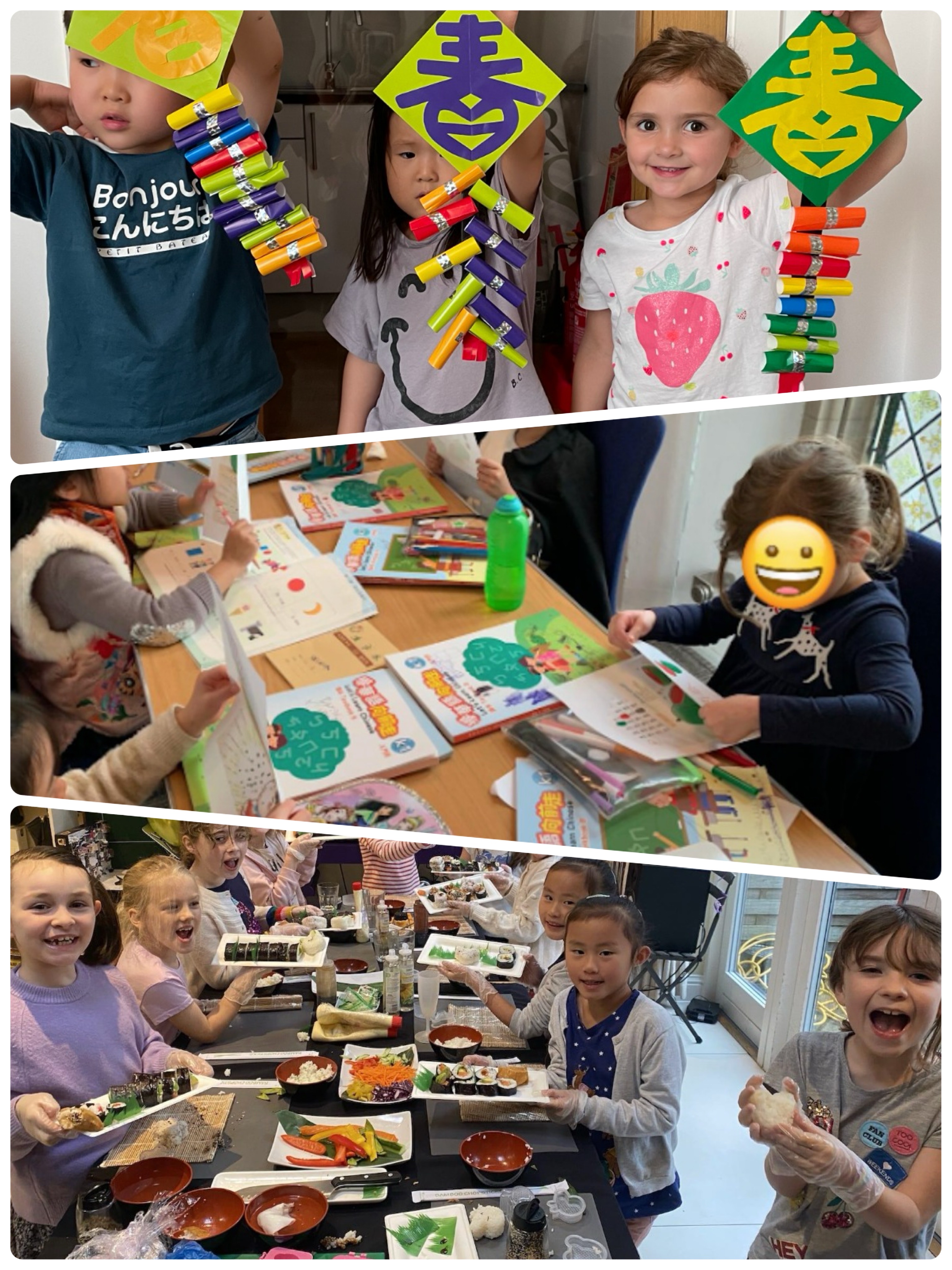 復活節營隊活動豐富，學員們在文化探索中學習中文、製作傳統工藝，並體驗了壽司手作的樂趣。