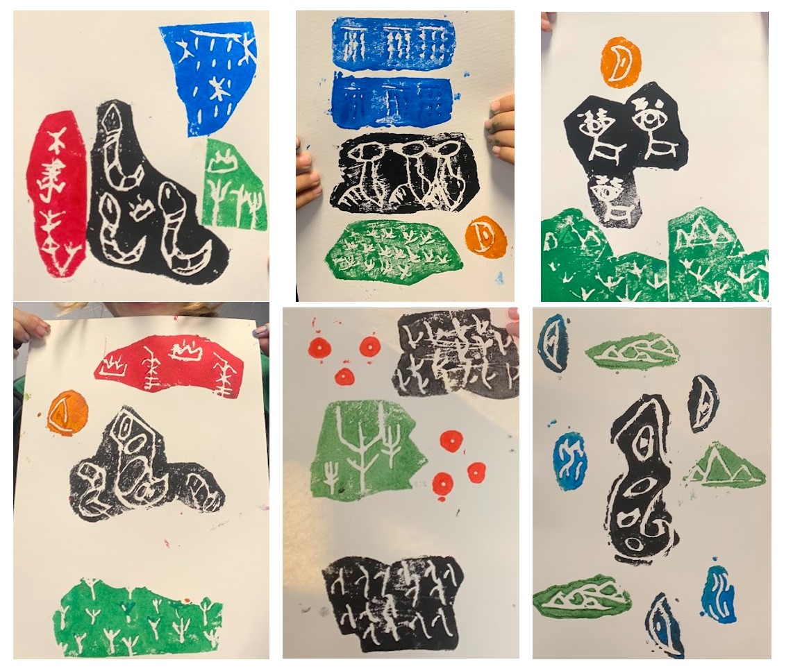 象形文字的凹版印製