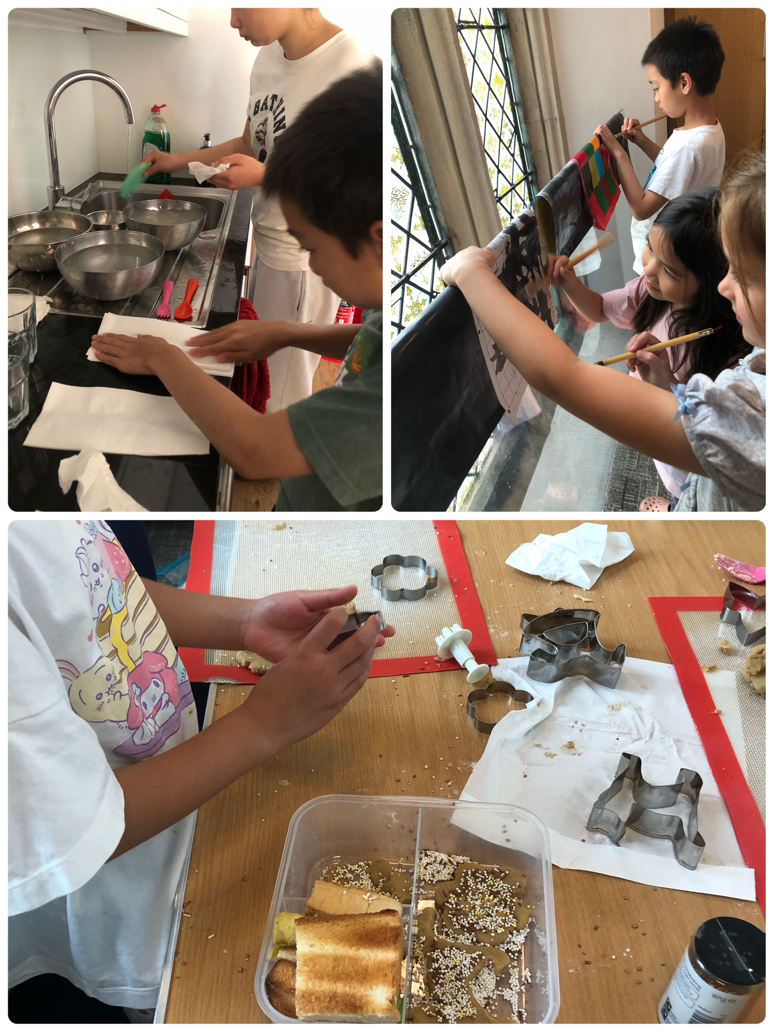 小朋友通過烹飪活動學習中文。這種方法結合實踐和語言學習，讓孩子們在有趣的環境中學習食材名稱、烹飪詞彙和閱讀食譜，同時體驗文化。