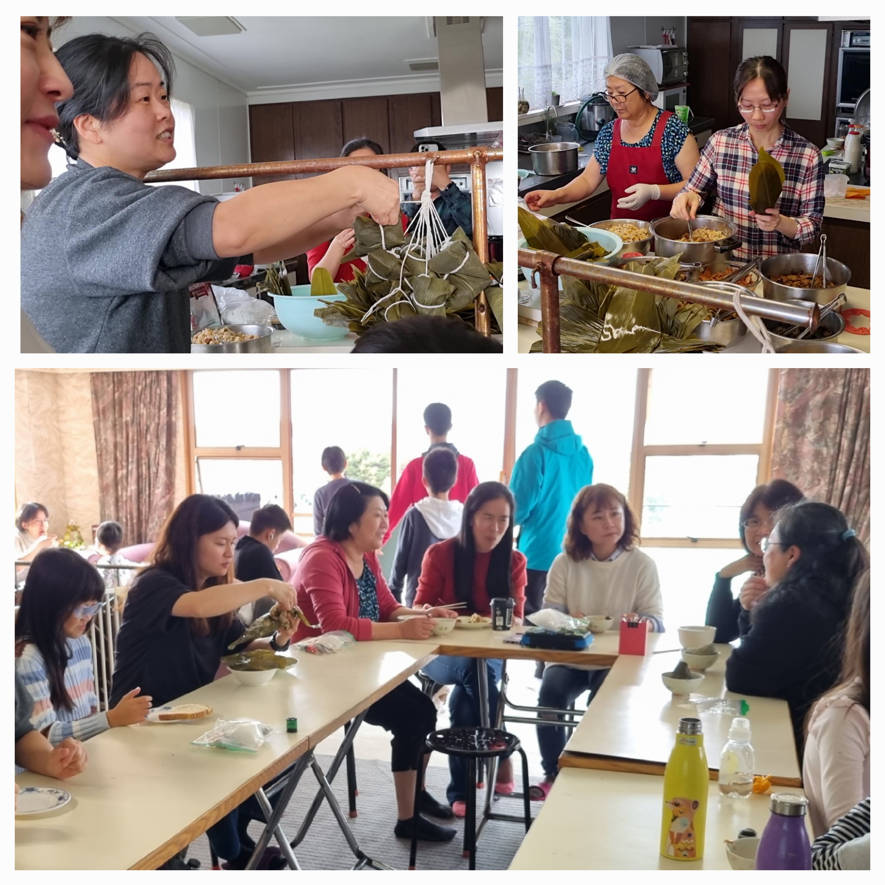 鄉親重溫年節包粽歡樂，午間時光共享端午香粽
