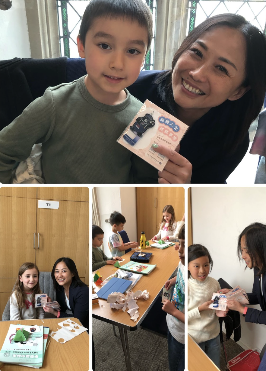 大家一起辦理I僑卡，開心地收到僑委會贈送的禮物