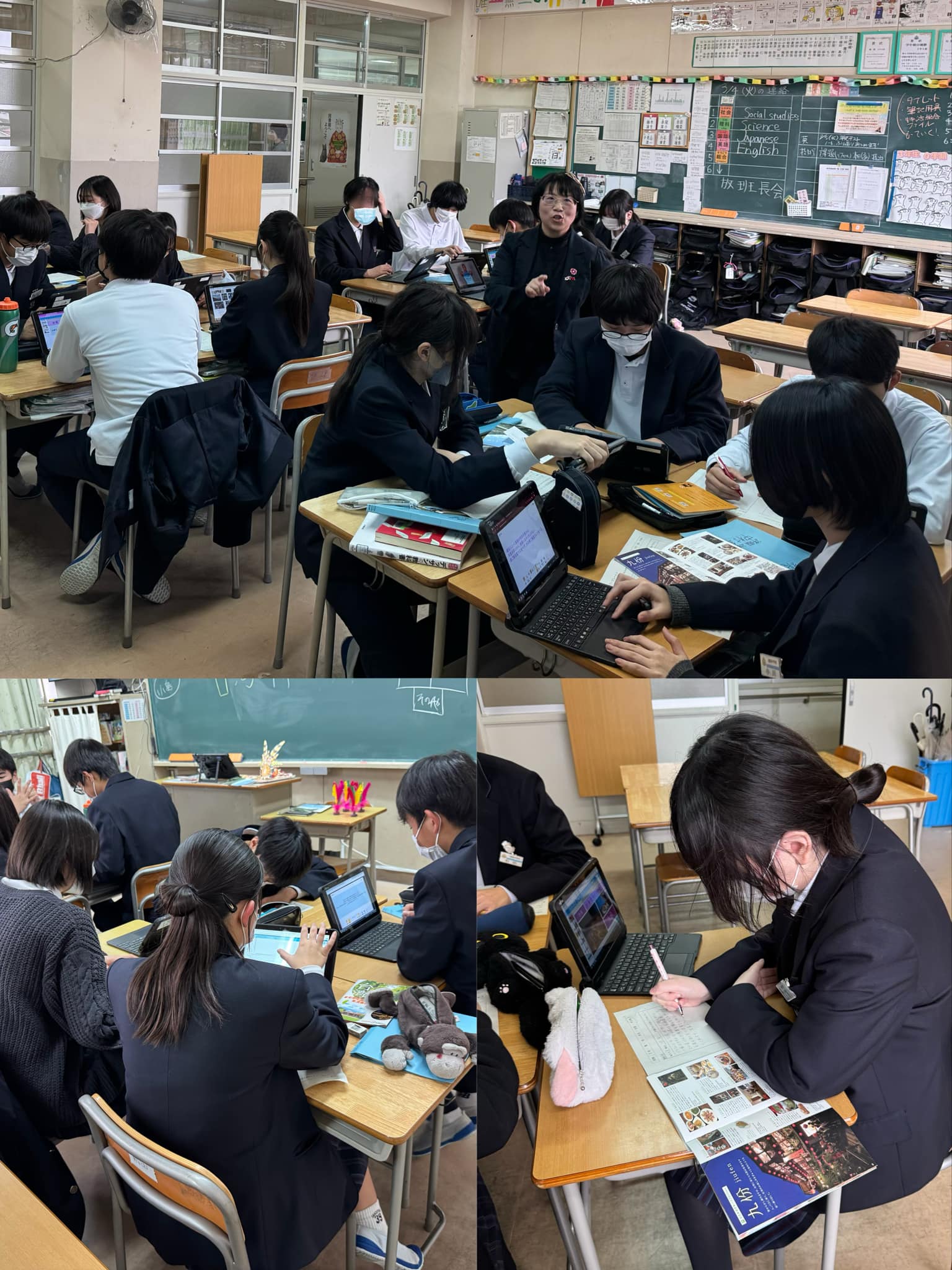 學生們進行分組，討論學到的臺灣文化