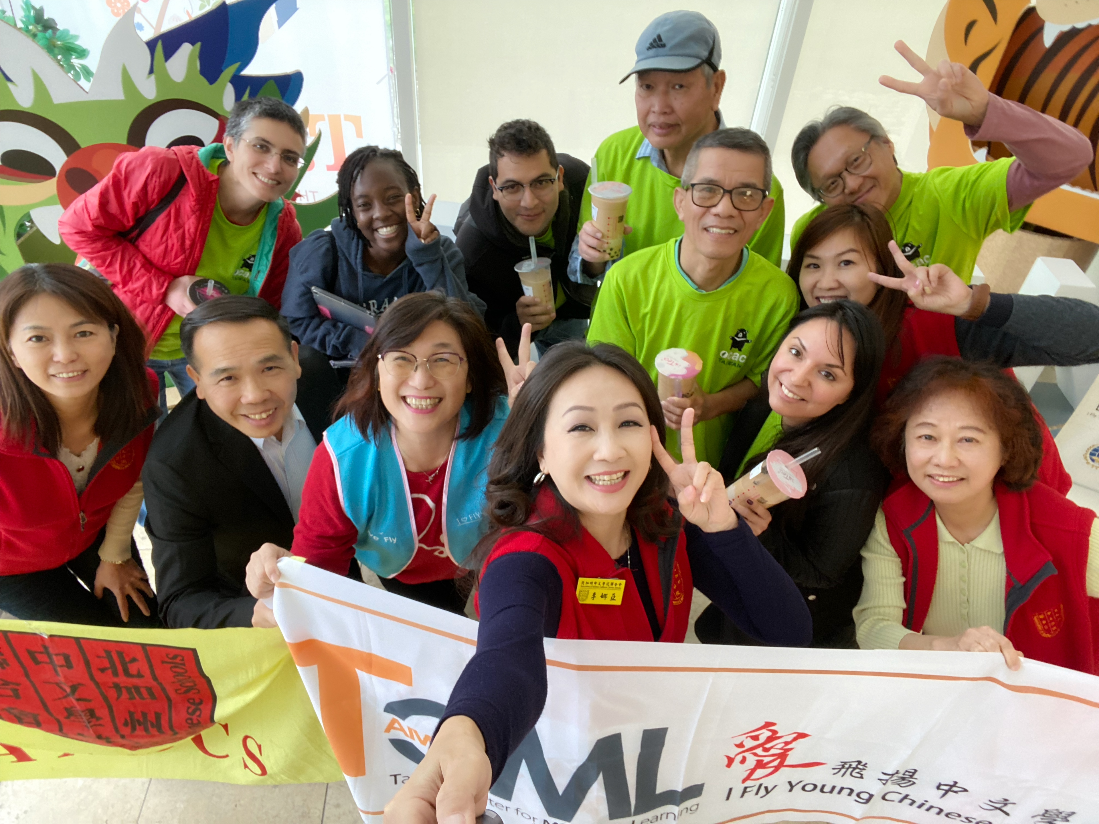 參加此次測驗的「愛飛揚華語文學習中心」學員