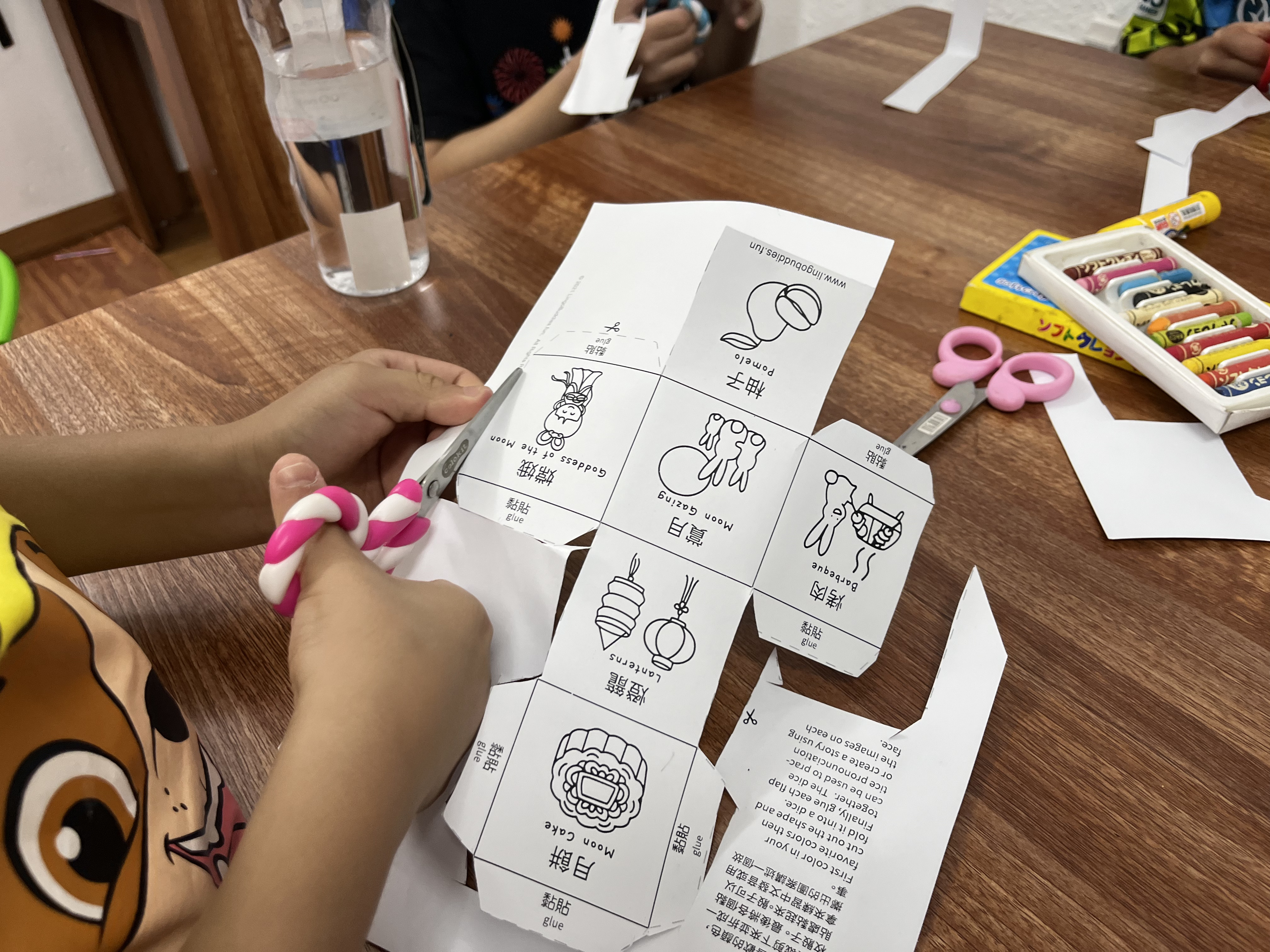 手作活動: 中秋節漢字骰子