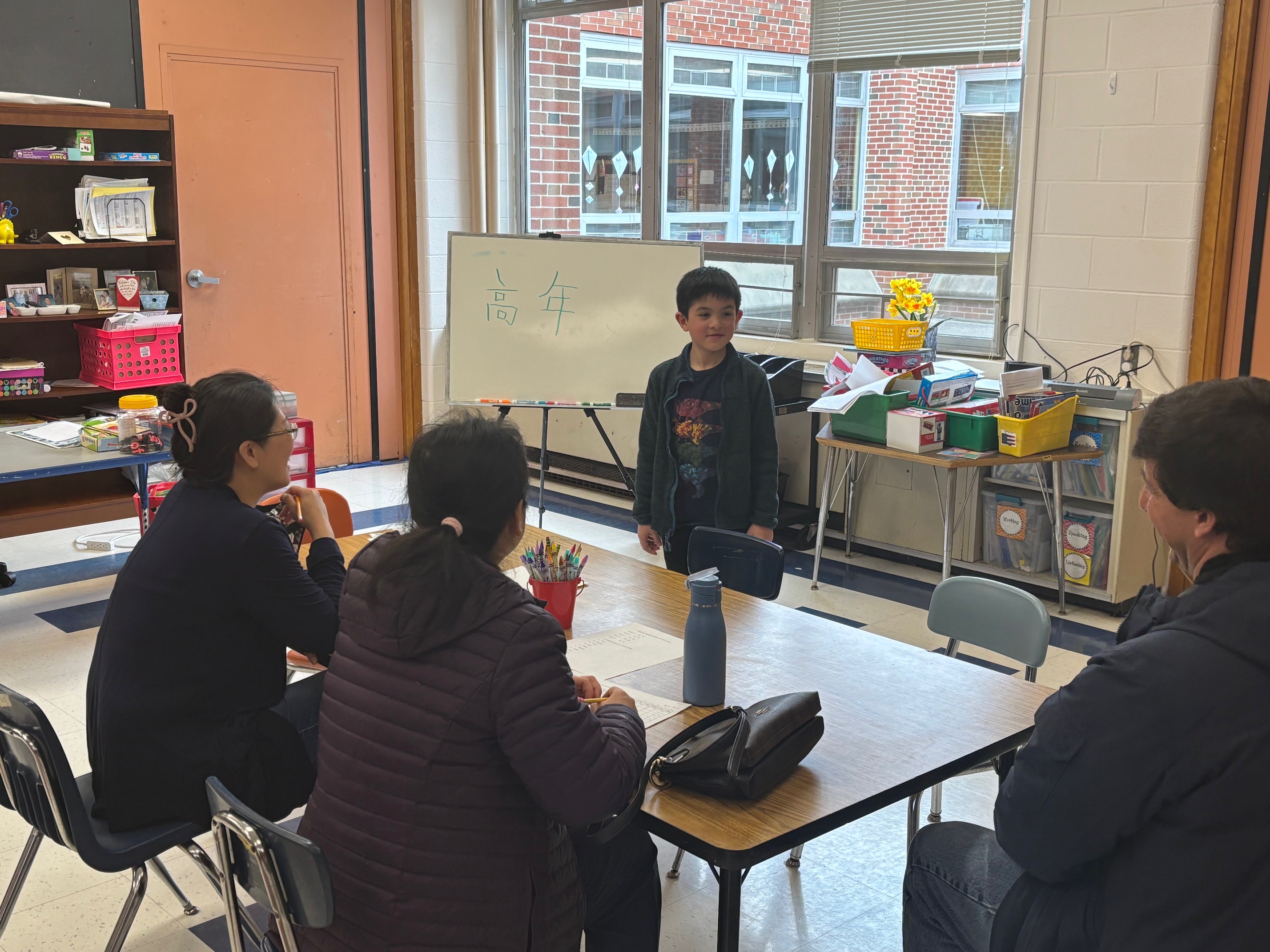 麻州中部中文學校學藝競賽活動, 雙語學生參與演講