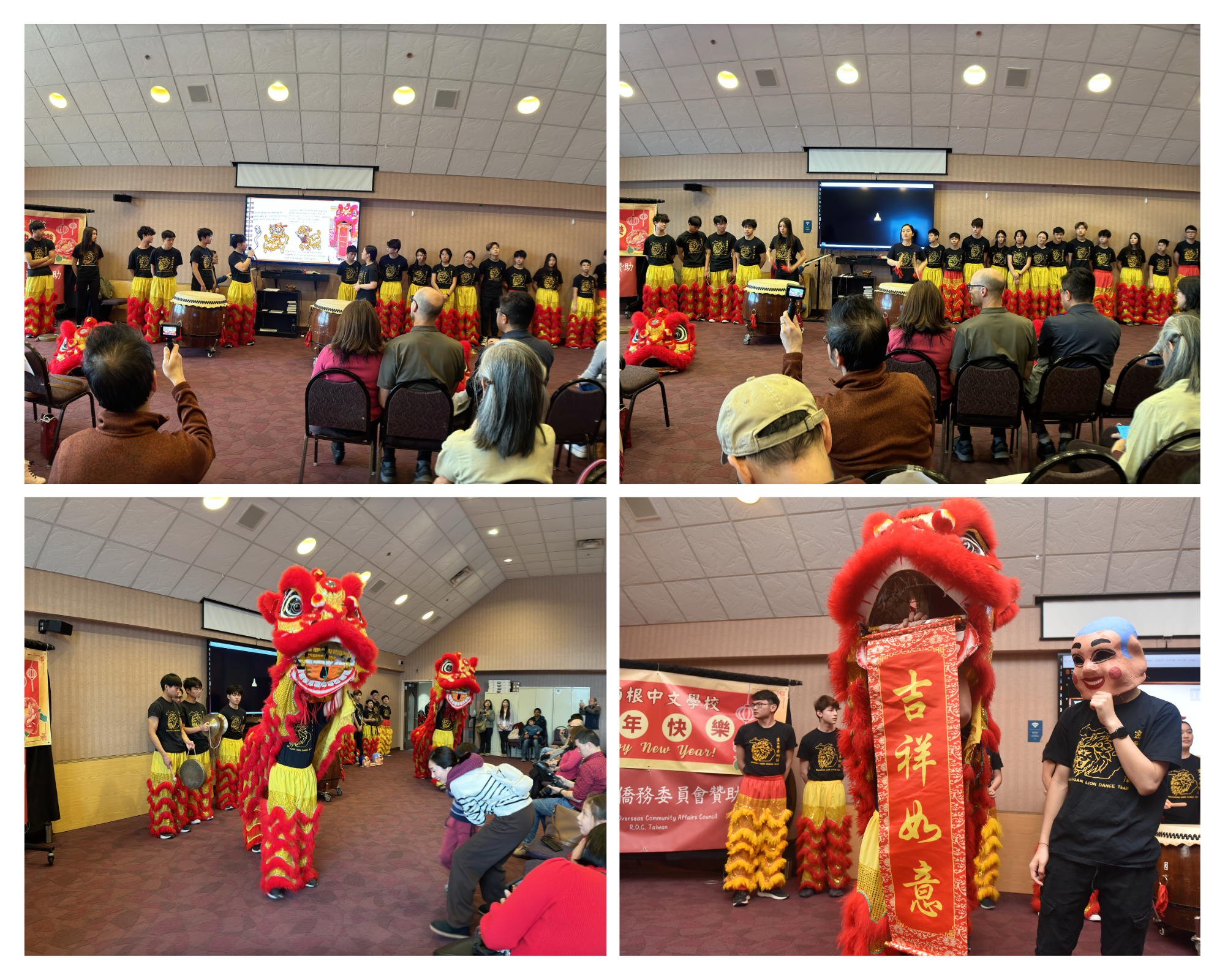 密西根舞獅隊講解舞獅的歷史與文化與表演。