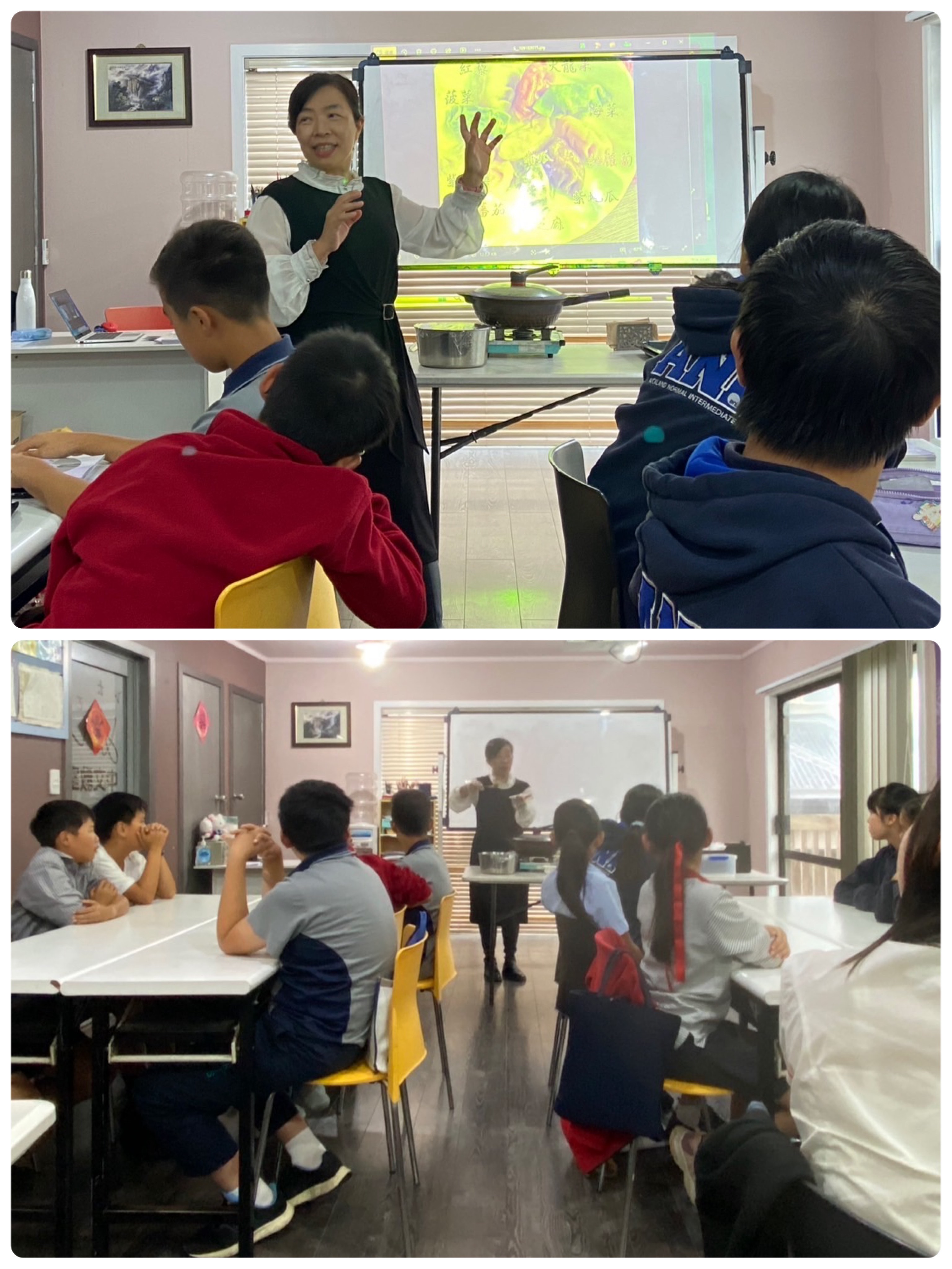 曾老師介紹餃子的歷史及種類（上）示範如何包餃子（下）