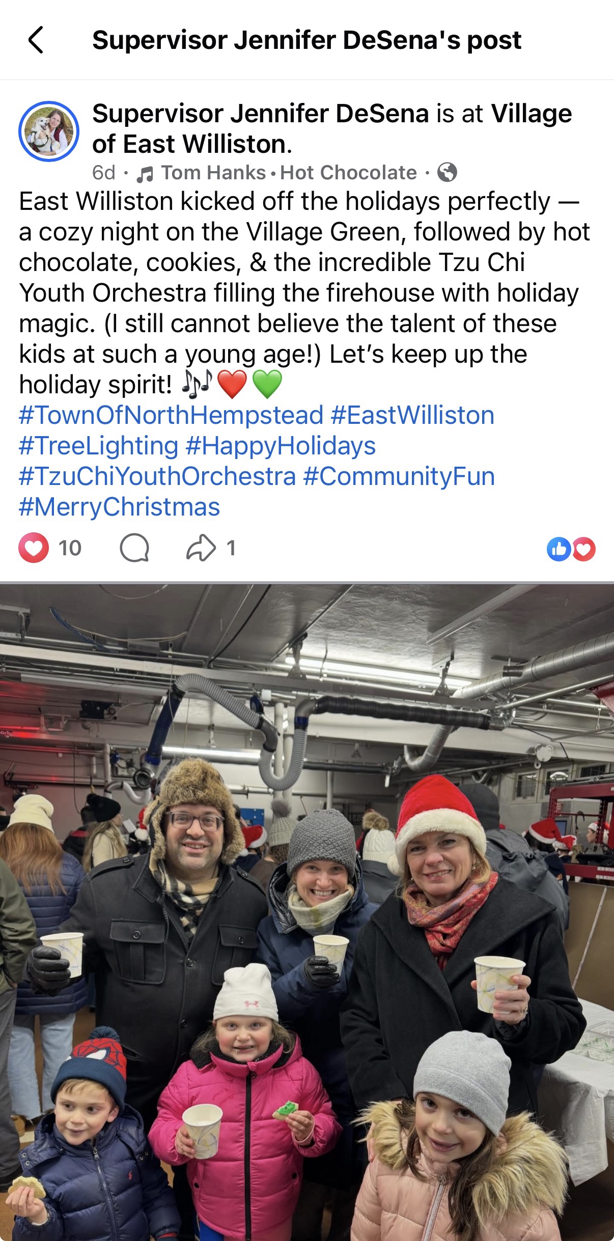 鎮長在臉書上記錄這一美好的音樂會