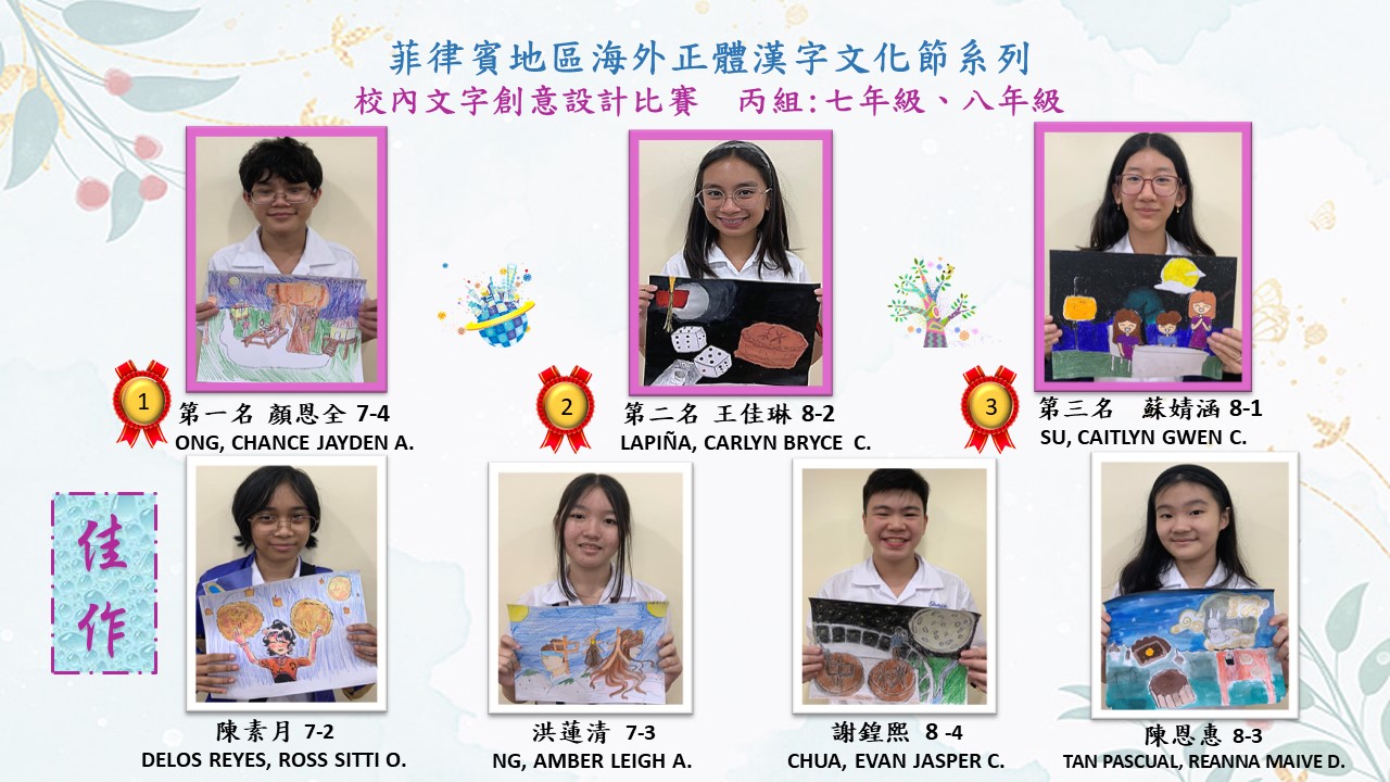 丙組:七年級、八年級-得獎學生