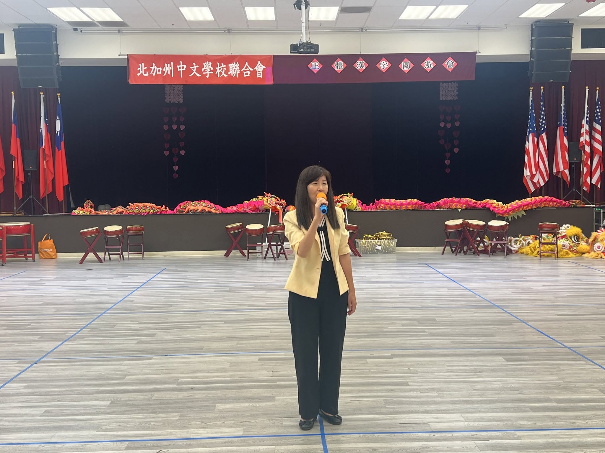「金山灣區華僑文教服務中心」莊雅淑主任蒞臨致詞